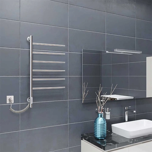 Полотенцесушитель электрический Vincea VTD-1S1CE 43x60, хром, таймер Полотенцесушитель электрический Vincea VTD-1S1CE 43x60, хром, таймер