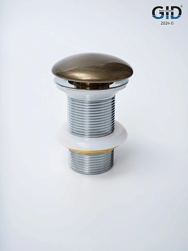 Донный клапан Gid без перелива Bzk100 74404K бронза 7x7x10 Донный клапан Gid без перелива Bzk100 74404K бронза 7x7x10