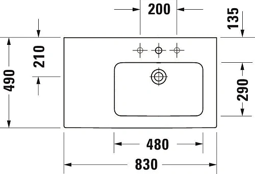 Раковина Duravit ME by Starck 2346830000 Раковина Duravit ME by Starck 2346830000