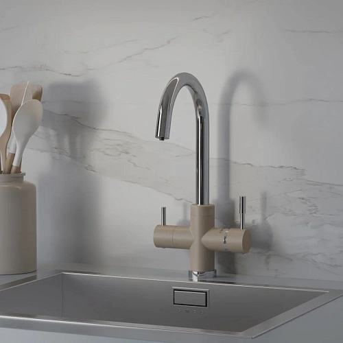 Смеситель для кухни Paini Cox GRANITE TRUFFLE 7872643CR3V11L2KM Смеситель для кухни Paini Cox GRANITE TRUFFLE 7872643CR3V11L2KM
