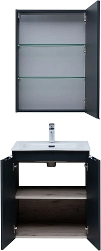 Комплект мебели Aquanet Алвита New 60 2 дверцы, антрацит 00274223 Комплект мебели Aquanet Алвита New 60 2 дверцы, антрацит 00274223