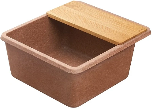 Кухонная мойка Aquaton Беллис 57 1A724932BS270 из литого мрамора, терракот Кухонная мойка Aquaton Беллис 57 1A724932BS270 из литого мрамора, терракот