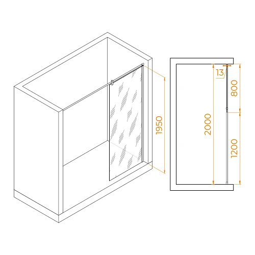 Душевая перегородка RGW Walk In WA-034 800 мм 351003408-11 хром, Easy Clean Душевая перегородка RGW Walk In WA-034 800 мм 351003408-11 хром, Easy Clean
