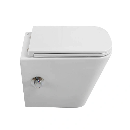 Унитаз подвесной BelBagno DUE BB3103CHR-BS/SC с сиденьем, функцией биде и смесителем Унитаз подвесной BelBagno DUE BB3103CHR-BS/SC с сиденьем, функцией биде и смесителем