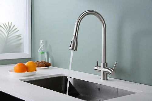 Смеситель для кухни Paulmark LANGE брашированная сталь La214212-BS Смеситель для кухни Paulmark LANGE брашированная сталь La214212-BS