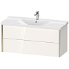 Картинка анонса товара «тумба под раковину duravit xviu xv41180b122 подвесная 121 см белая/шампань»