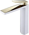 Смеситель для раковины Boheme Venturo белый-золото 382-W Смеситель для раковины Boheme Venturo белый-золото 382-W