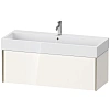 Тумба под раковину Duravit XVIU XV42380B122 подвесная 118 см белая/шампань