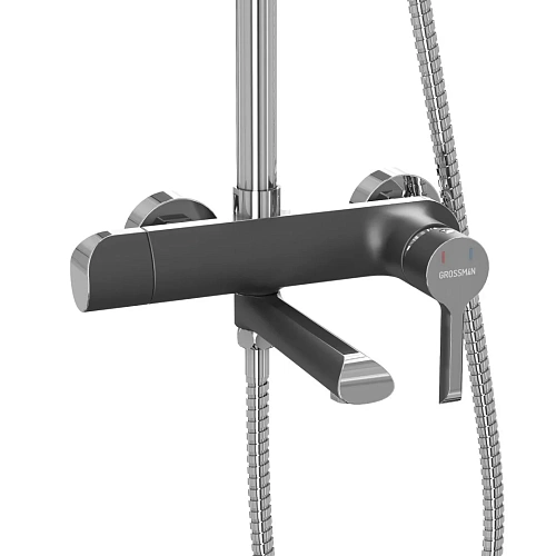 Душевая система GROSSMAN Alba 500.K35.06.100/210 хром с черным Душевая система GROSSMAN Alba 500.K35.06.100/210 хром с черным