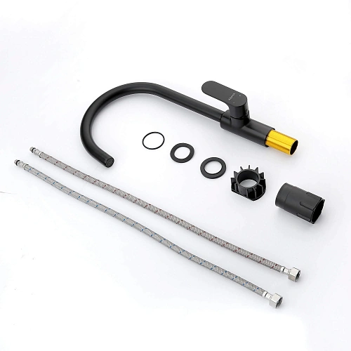 Смеситель для кухни Aquatek АЛЬФА AQ1982MB матовый черный Смеситель для кухни Aquatek АЛЬФА AQ1982MB матовый черный