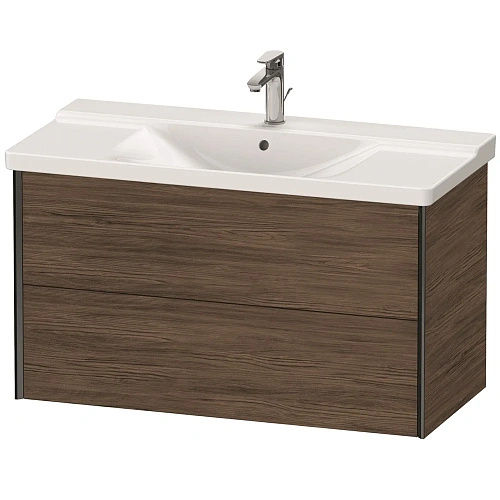 Тумба под раковину Duravit XVIU XV41170B221 подвесная 101 см орех/черный Тумба под раковину Duravit XVIU XV41170B221 подвесная 101 см орех/черный