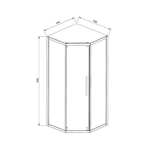 Душевой уголок Show VSP1-4SH100CLB, 1000x1000, черный, стекло прозрачное Душевой уголок Show VSP1-4SH100CLB, 1000x1000, черный, стекло прозрачное