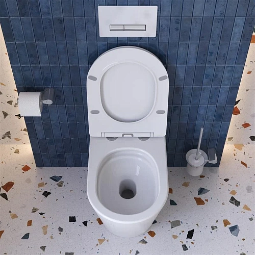 Унитаз приставной BelBagno FLAY-TOR BB1003CB-TOR/SC безободковый с сиденьем и смывом TORNADO Унитаз приставной BelBagno FLAY-TOR BB1003CB-TOR/SC безободковый с сиденьем и смывом TORNADO