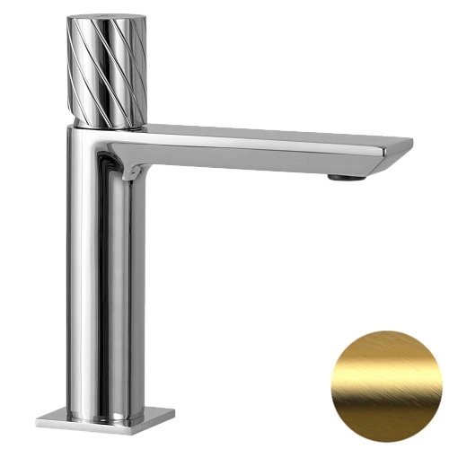 Смеситель для раковины Remer Edge EG710BG, золото брашированное Смеситель для раковины Remer Edge EG710BG, золото брашированное