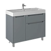 Тумба под раковину BRIZ Мастер 100 см 367 03-10100-17 00 СЕР для раковины Вилис светло-серая