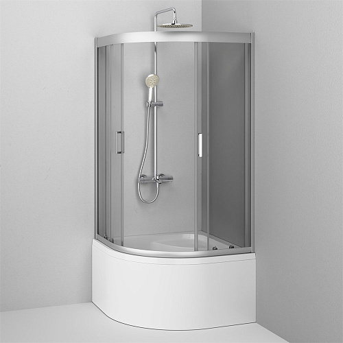 Душевой уголок AM.PM Gem W90G-401A090WT 90х90,стекло прозрачное,профиль мат. серебро,без поддона Душевой уголок AM.PM Gem W90G-401A090WT 90х90,стекло прозрачное,профиль мат. серебро,без поддона