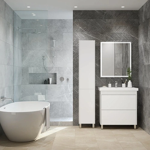 Шкаф-пенал BRIZ Риччи п-35 правый 360 04-00035-00 02 БЕЛ белый Шкаф-пенал BRIZ Риччи п-35 правый 360 04-00035-00 02 БЕЛ белый