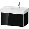 Тумба под раковину Duravit XSquare XS416904040 подвесная 78 см черный глянцевый Тумба под раковину Duravit XSquare XS416904040 подвесная 78 см черный глянцевый