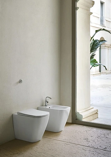 Биде напольное GSI NUBES белый (9662111) Биде напольное GSI NUBES белый (9662111)