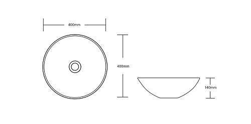 Раковина Ceruttispa CR3301MWM2 400х400х140 накладная, мрамор матовый белый, круглая Раковина Ceruttispa CR3301MWM2 400х400х140 накладная, мрамор матовый белый, круглая