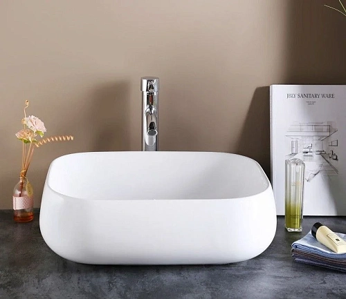 Раковина CeramaLux 9243 накладная, белый Раковина CeramaLux 9243 накладная, белый