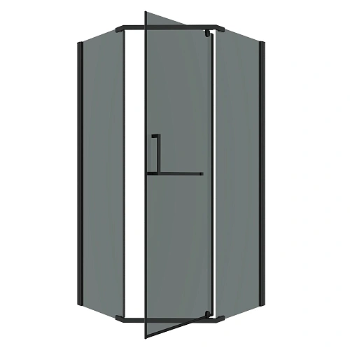 Душевой уголок GROSSMAN Pragma 302.K33.03.1010.21.10 (100x100x195) трапеция,распашн,черн.матов,стекло тониров Душевой уголок GROSSMAN Pragma 302.K33.03.1010.21.10 (100x100x195) трапеция,распашн,черн.матов,стекло тониров