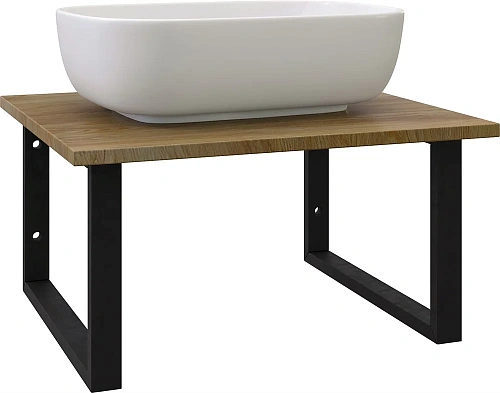 Комплект мебели DIWO Элиста 60 светлое дерево, с раковиной Moduo 50 Square 554679 Комплект мебели DIWO Элиста 60 светлое дерево, с раковиной Moduo 50 Square 554679