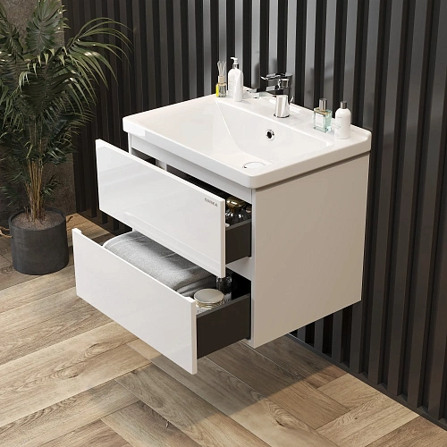 Тумба под раковину Onika Эвада 60 см 106156 подвесная, белая (для Миранда 60) Тумба под раковину Onika Эвада 60 см 106156 подвесная, белая (для Миранда 60)