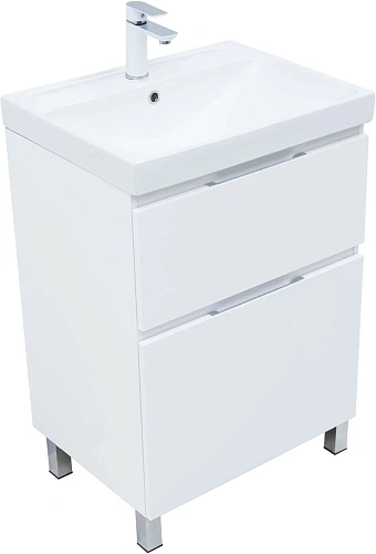 Тумба под раковину Aquanet Алвита New 60 00344132 напольная, белый матовый Тумба под раковину Aquanet Алвита New 60 00344132 напольная, белый матовый