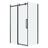 Картинка анонса товара «душевой уголок grossman classic 100.k33.04.110.42.00-200.k33.04.80.42.00 (110х80х195) раздвижная,графит сатин,стекло прозрачное»