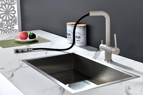 Смеситель для кухни Paulmark SERPENTINE бежевый Se213222-BE Смеситель для кухни Paulmark SERPENTINE бежевый Se213222-BE