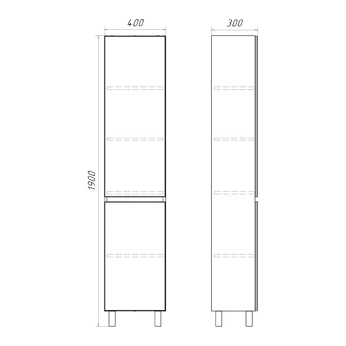 Шкаф-пенал Comforty Лозанна-40Н 00-00017838 белый глянец Шкаф-пенал Comforty Лозанна-40Н 00-00017838 белый глянец