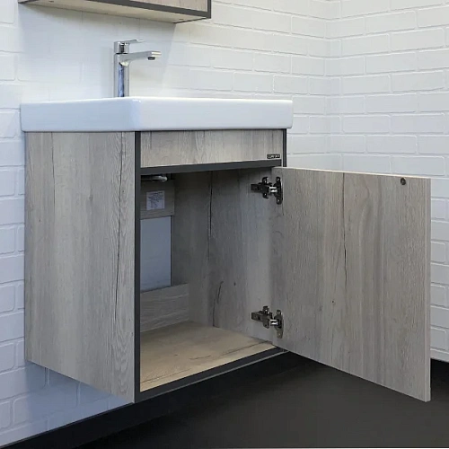 Тумба с раковиной Comforty Вена 55 00-00008928 дуб дымчатый раковина Адриана 55 Тумба с раковиной Comforty Вена 55 00-00008928 дуб дымчатый раковина Адриана 55