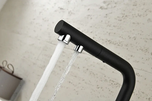 Смеситель для кухни Paulmark SERPENTINE черный Se213222-BLM Смеситель для кухни Paulmark SERPENTINE черный Se213222-BLM