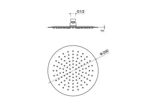 Верхний душ Aquatek AQ2073BGM черный хром шлифованный Верхний душ Aquatek AQ2073BGM черный хром шлифованный