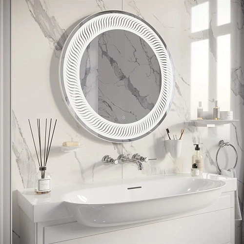 Зеркало DIWO Тула 77 с подсветкой, круглое, сенсорное управление 543690 Зеркало DIWO Тула 77 с подсветкой, круглое, сенсорное управление 543690