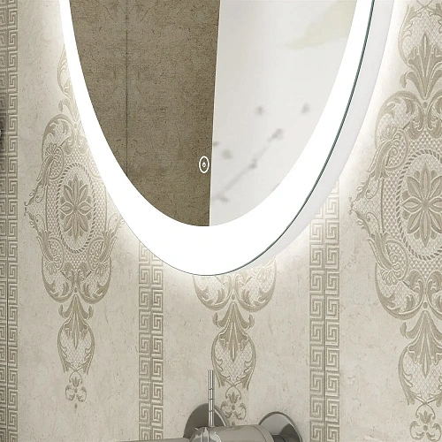 Зеркало DIWO Ярославль 60 с подсветкой, овальное, в современном стиле, сенсорное выключение 543689 Зеркало DIWO Ярославль 60 с подсветкой, овальное, в современном стиле, сенсорное выключение 543689