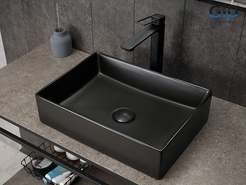 Раковина Gid Bm1204 53360 накладная черная матовая 45x32x11 Раковина Gid Bm1204 53360 накладная черная матовая 45x32x11