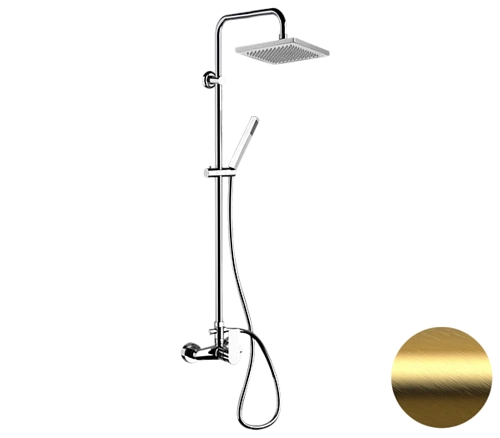 Душевая система Remer Energy EY37X7SS9SSBG, золото брашированное Душевая система Remer Energy EY37X7SS9SSBG, золото брашированное