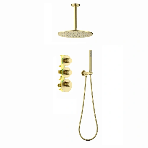 Душевая система Timo Saona SX-2399/17SM встраиваемая с термостатом золото матовое Душевая система Timo Saona SX-2399/17SM встраиваемая с термостатом золото матовое