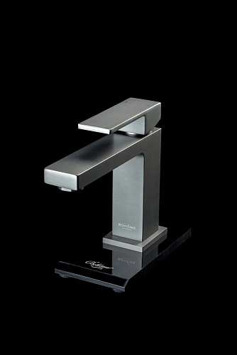 Смеситель для раковины Boheme Qubic Matt Gun Metal 471-GM Смеситель для раковины Boheme Qubic Matt Gun Metal 471-GM