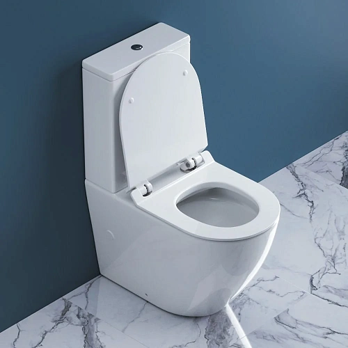 Унитаз напольный BelBagno SFERA-R BB2141CPR/ BB2111SC безободковый с сиденьем Унитаз напольный BelBagno SFERA-R BB2141CPR/ BB2111SC безободковый с сиденьем