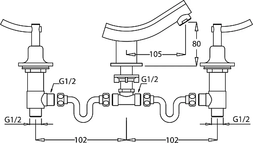 Смеситель для раковины Kaiser Logo 47122 Смеситель для раковины Kaiser Logo 47122