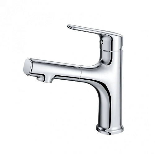 Смеситель для раковины Wonzon & Woghand с выдвижным изливом, хром (WW-AE4151-CR) Смеситель для раковины Wonzon & Woghand с выдвижным изливом, хром (WW-AE4151-CR)