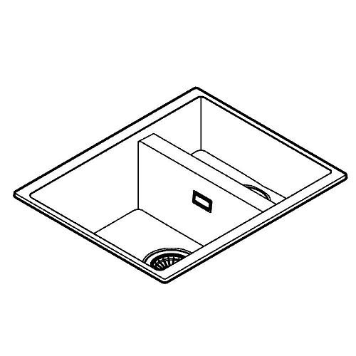 Кухонная мойка GROHE K500 с 1,5 чашей, 555 x 460 мм, черный гранит (31648AP0) Кухонная мойка GROHE K500 с 1,5 чашей, 555 x 460 мм, черный гранит (31648AP0)