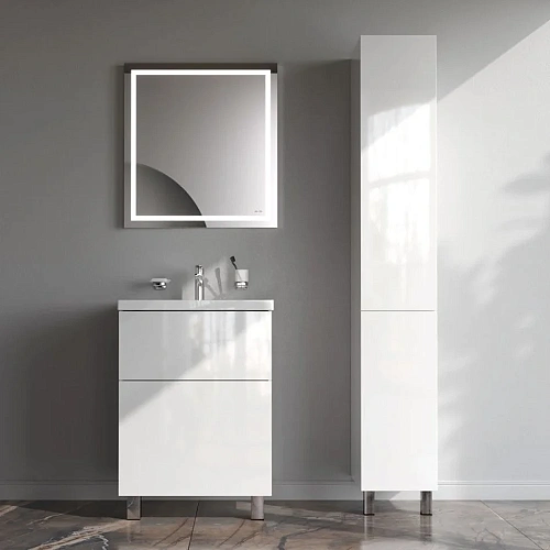 Тумба под раковину AM.PM Gem M90FSX06022WG32 напольная, 60 см push-to-open, белый Тумба под раковину AM.PM Gem M90FSX06022WG32 напольная, 60 см push-to-open, белый