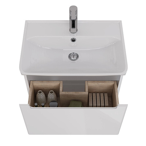 Тумба под раковину Lemark BUNO MINI, 60 см подвесная, серый/белый LM05BM60T Тумба под раковину Lemark BUNO MINI, 60 см подвесная, серый/белый LM05BM60T