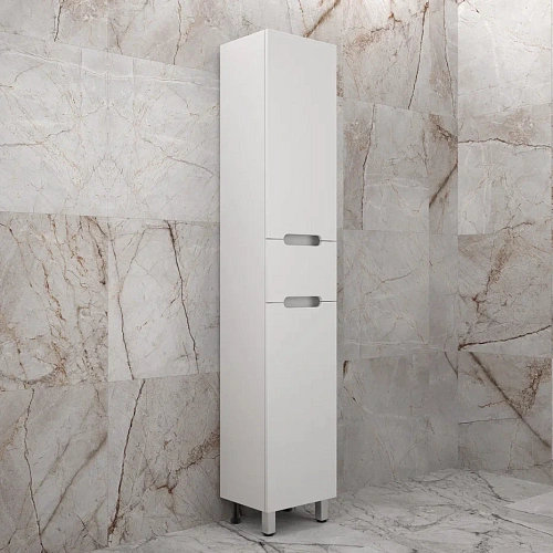Шкаф-пенал Style Line Матис 36 см ЛС-00002447 напольный, белый матовый Шкаф-пенал Style Line Матис 36 см ЛС-00002447 напольный, белый матовый