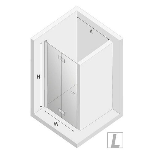 Душевая дверь NEW TRENDY NEW SOLEO BLACK складные L 100x195 D-0225A (черный) Душевая дверь NEW TRENDY NEW SOLEO BLACK складные L 100x195 D-0225A (черный)