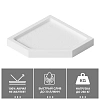 Душевой поддон ABBER AD3B090 90х90 трапеция, акриловый, белый Душевой поддон ABBER AD3B090 90х90 трапеция, акриловый, белый